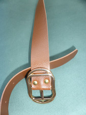 Damen Kunstleder Gürtel - braun - Schnalle gold - ca. 100cm ... NEU !!