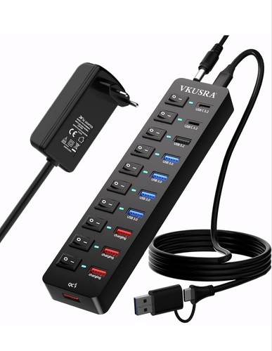 Usb hub mit netzteil - usb,
