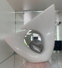 Casablanca Skulptur Balance Heart Herz Silber Deko Keramik 29 cm - NEUWERTIG -