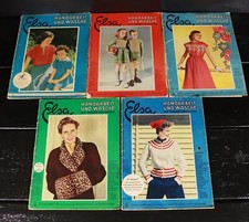 Elsa Handarbeit und Wäsche Monatshefte mit Anleitungen zum Stricken 50er Jahr #E