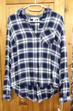 Bluse,Hemdbluse,Esprit,blau,weiß,Holzfäller,Karo,34,XS