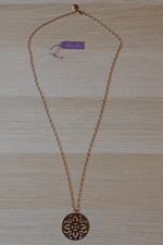 Bronzallure Amulett mit Gliederkette 18-karätige Rosévergoldung