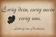 Dekoschild Ewig dein ewig mein