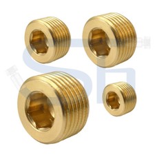 Verschlussschraube Messing Blindstopfen Fitting Druckluft Wasser Innensechskant