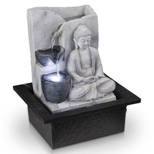 LUXUS TISCHBRUNNEN BUDDHA ZIMMERBRUNNEN MIT BELECHTUNG LED TISCH DEKO 142409144