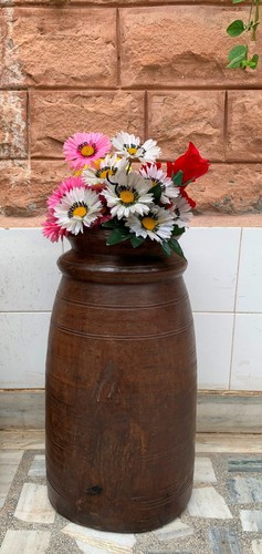 Antik holz blumenvase - antik,