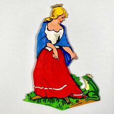 1960er Kurt Süß Prinzessin DDR Kinderzimmer Deko Alt Deutsch Märchen-Holzbild