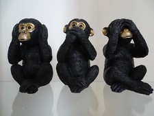 3 Schimpansen Affen Deko