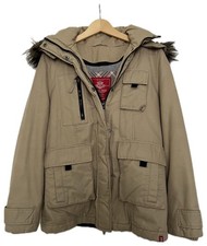 edc von Esprit Parka mit abnehmbaren Fleeceweste und Kapuze (Kunstfell)  Gr. S