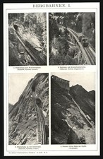 Druck anno 1902 - Bergbahn