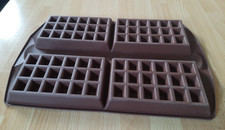 Tupperware Silikonform  für Waffeln Tupper braun - TOP