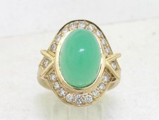 Chrysopras Ring 585 Gelbgold