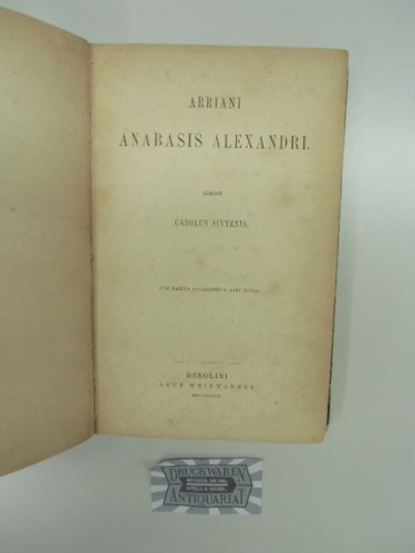 Arriani anabasis alexandri - arriani.,