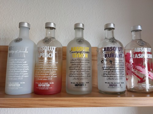 Absolut vodka flaschen leer - flaschen,