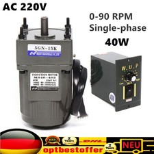 AC 220V 40W 15K Gear Motor 1 Phase Elektromotor Getriebemotor mit Drehzahlregler