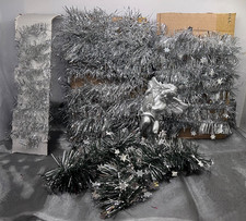 WEIHNACHTEN - Deko / Bastelmaterial Adventskranz - Konvolut - silber