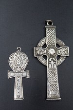 2 x Keltisches Kreuz Anhänger 925er Silber Symbol