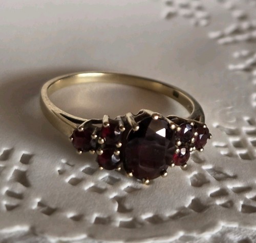Alter granat ring 333er gold - ring,
