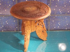 Tee Klapp Tisch Tischchen ANTIK klein orientalisch Intarsien H24 Dm23