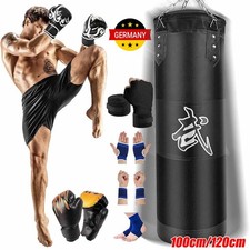 100/120cm Boxsack Set Boxhandschuhen Erwachsene Punching Training Bag Sandsack