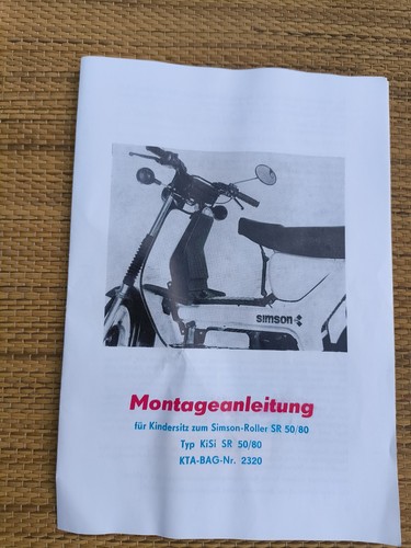 Kindersitz für simson - für,