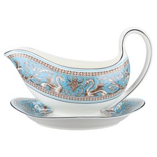 Sauciere mit Teller einteilig Wedgwood Florentine Turquoise W2714