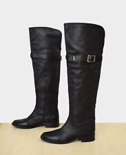 tolle Cypres Echtleder Overknee Stiefel Gr. 38 Überkniestiefel Langschaftstiefel