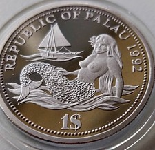 1 Dollar Palau 1992 Marine Life Protection - 26,74 g