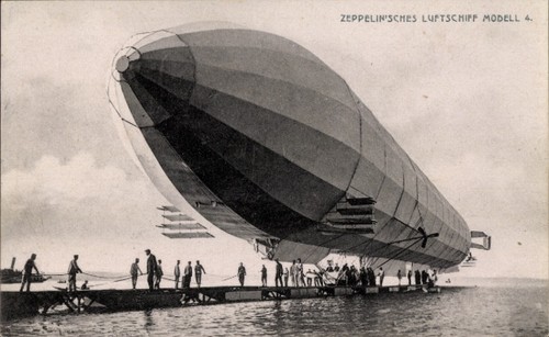 Zeppelin sches luftschiff - ak,