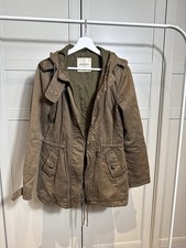 Damen Parka Jacke Oliv Grün Khaki Größe 38 Manguun