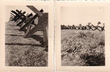 2 x Foto - Technik Panzersperren - 2.WK