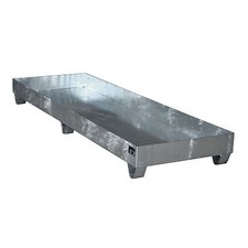 Auffangwanne Ölauffangwanne Stahl ohne Gitterrost 2400x800x250mm 241 L Verzinkt