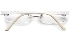 Gucci Brillen GG 2857 A05 Silber / Weiß Rimless Metallrahmen Italien