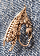 Angelhaken  Pin Angler Button