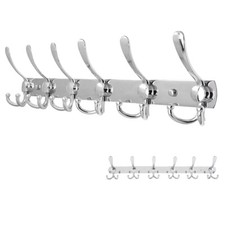 Edelstahl Kleiderhaken Hakenleiste Garderobenhaken Wandhaken Garderobe 18Haken.