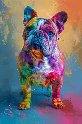 Bulldogge leinwand bild - bulldogge,