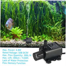DC-5V Brushless Klein USB Mini-Wasserpumpe 300L/H Tauchpumpe Teich Brunnen Pumpe