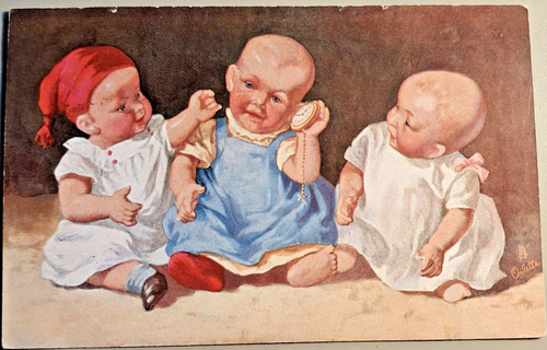 Alte künstlerkarte kinder - alte,