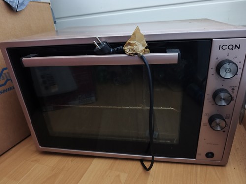 Icqn mini backofen - rosa, mit