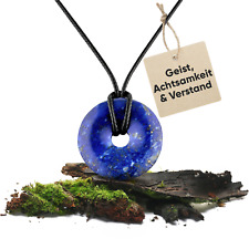 Lapislazuli Edelstein Anhänger | Kristall Kette mit Donut Anhänger