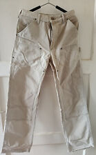 Vintage Carhartt Double Knee brown Canvas 30x34 Crafted with pride in U.S.A.