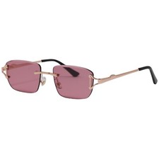 Rimless Rose Pink Rectangle