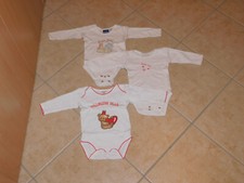 3 x Body langarm Langarmbody Gr. 62/68 weiß