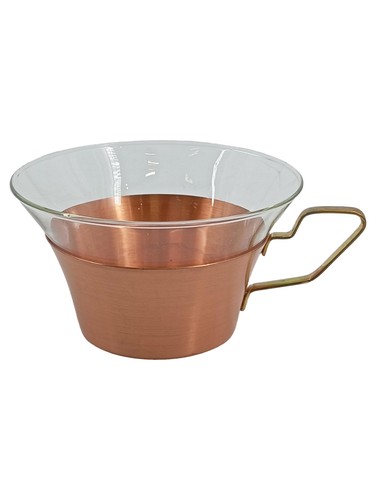 Jenaer glas tasse - gold, kupfer