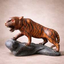 Handgeschnitzte Tiger Figur