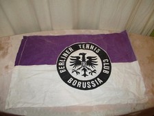 Tennis Club Borussia Berlin Originale Fahne/Flagge 70iger Jahre "TEBE Wappen"