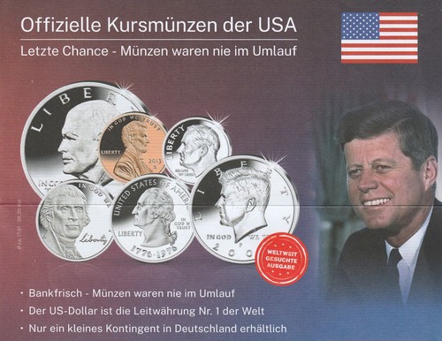 Usa kursmünzensatz john f - usa,