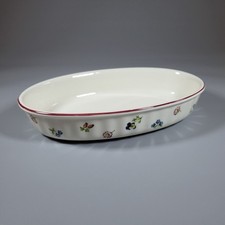 Villeroy & Boch: Petite Fleur * ovale Auflauf-Form * hoher Rand * 30cm x 19cm *