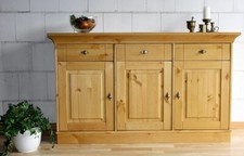 Massivholz Sideboard Kiefer gelaugt geölt Anrichte Kommode Eßzimmer Flur Schrank