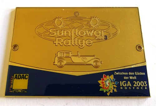Plakette sunflower rallye 2003 - plakette,